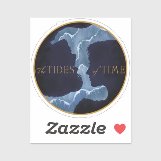 「時間の流れ」時間のシルエット シール (シート)