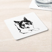 時間の火花を処理 スクエアペーパーコースター (アングル)