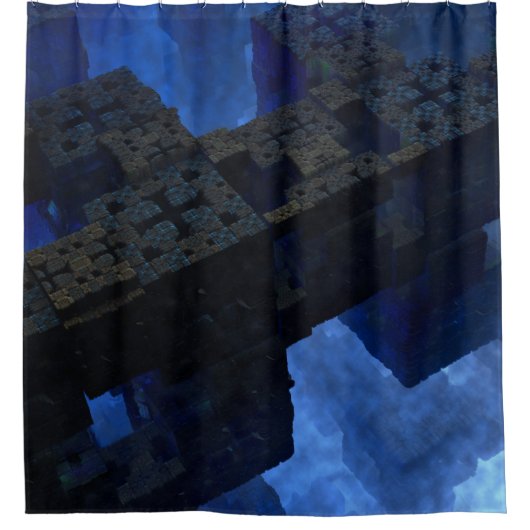 時間の石 シャワーカーテン (正面)