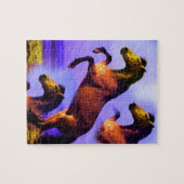 時間の砂浜に馬 ジグソーパズル (横)