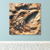 時間の砂浜を飛ぶ – 抽象芸術アート キャンバスプリント (インサイチュ (ウッドフロア))