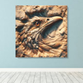 時間の砂浜を飛ぶ – 抽象芸術アート キャンバスプリント (インサイチュ (ウッドフロア))