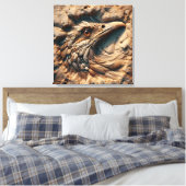 時間の砂浜を飛ぶ – 抽象芸術アート キャンバスプリント (インサイチュ (寝室))