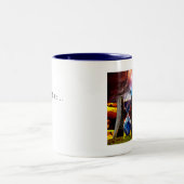 時間の砂。 ツートーンマグカップ (中央)