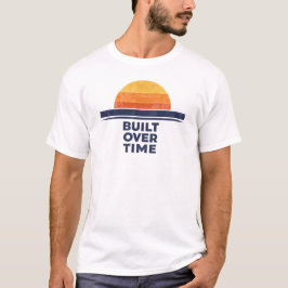 時間の積み重ね ヴィンテージ サンセット Tシャツ