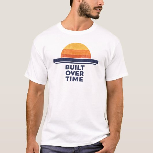 時間の積み重ね ヴィンテージ サンセット Tシャツ (正面)