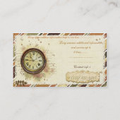 時間の終わりまでビクトリアンアンティーク 名刺 (裏面)