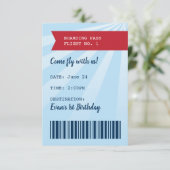 時間の翼 航空機 誕生日 挿入 招待状 (スタンド正面)