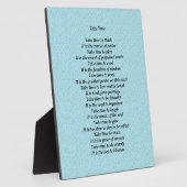 時間の詩のプラークを取る フォトプラーク (側面)