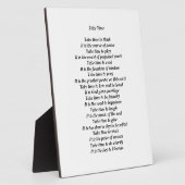 時間の詩のプラークを取る フォトプラーク (側面)