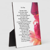 時間の詩のプラークを取る フォトプラーク (側面)