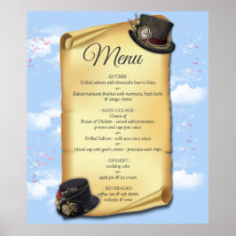 時間の錯覚に対するステームパンクのグラフィックデザイン ポスター