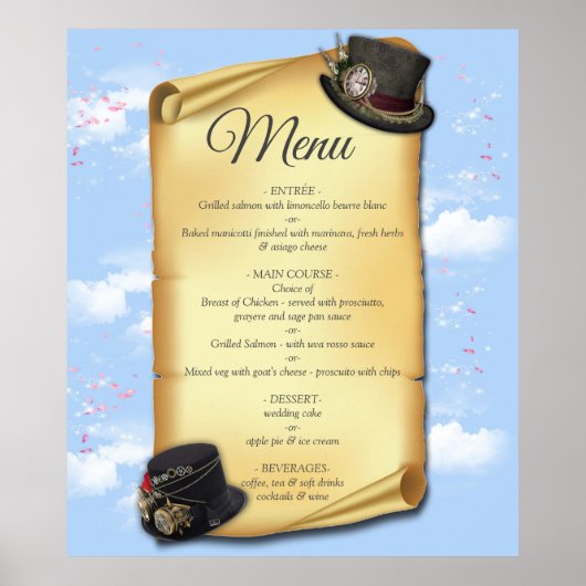 時間の錯覚に対するステームパンクのグラフィックデザイン ポスター (正面)