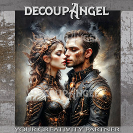 時間の霧の下での愛のデコパージュ 薄葉紙