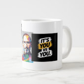 「時間はお金だ。賢く、西洋的に使え」 ジャンボコーヒーマグカップ (正面右)