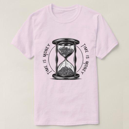 時間はお金である：衣服ザ・ハッスル Tシャツ (デザイン正面)
