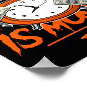 時間はお金ドリップダンクローパテントハロウィーンオラン ポスター (角)