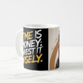 時間はお金 – コーヒーマグ コーヒーマグカップ (正面左)