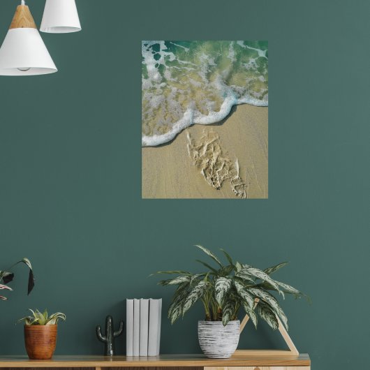 時間はすべての傷を癒す – 砂の足跡 ポスター (リビング1)