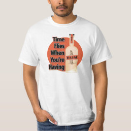 時間はと飛びまあなたはラム酒を食べます Tシャツ