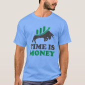 時間はマネーシャツ – Cryptoおもしろいミーム- Bitcoin Tシャツ (正面)