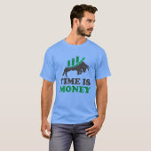 時間はマネーシャツ – Cryptoおもしろいミーム- Bitcoin Tシャツ (正面フル)