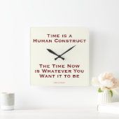 時間は人間の構成 スクエア壁時計 (ホーム)