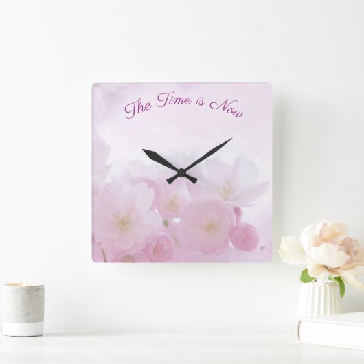 時間は今引用文花壁時計 スクエア壁時計 (ホーム)