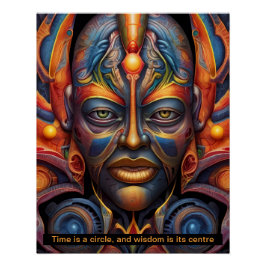時間は円であり、知恵はその中心マヤである ポスター