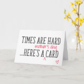 時間は懸命だ、ここにカードおもしろいは、母の日 カード (黄色い花)