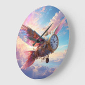 時間は時計を飛ばす ラージ壁時計 (傾斜)