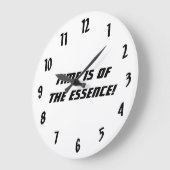 時間は本質である！ – 白黒 ラージ壁時計 (傾斜)