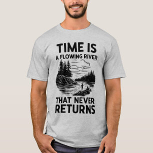 時間は流れる川» Tシャツデザイン Tシャツ