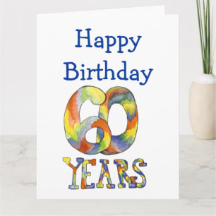 時間は第60誕生日の大きいカードを飛ばします カード