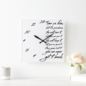 時間は自由だが貴重だ。所有できない スクエア壁時計 (ホーム)