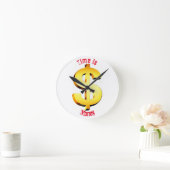 時間は金だ！ ラウンド壁時計 (ホーム)