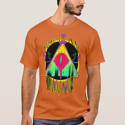 時間は錯覚 Tシャツ (正面)