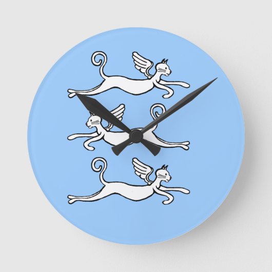 時間は飛びます ラウンド壁時計 (正面)