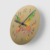 時間は飛びます ラウンド壁時計 (傾斜)