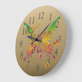 時間は飛びます ラウンド壁時計 (傾斜)