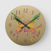 時間は飛びます ラウンド壁時計 (正面)