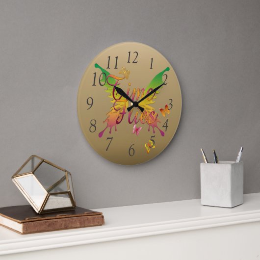 時間は飛びます ラウンド壁時計 (オフィス)