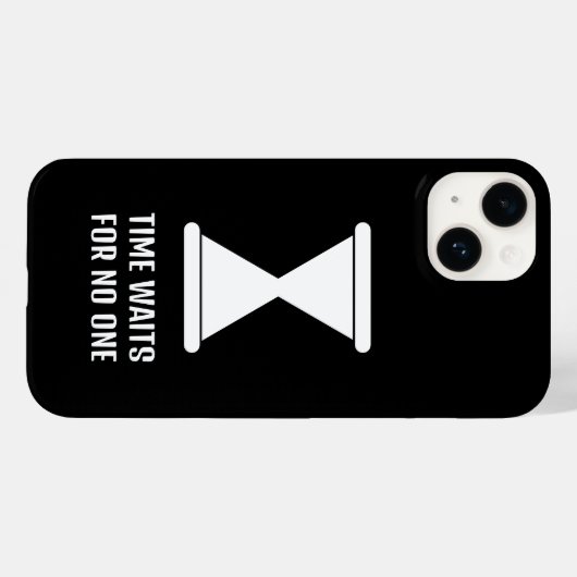 時間は1時間も待機しない砂時計の引用文 Case-Mate iPhoneケース (裏面 (横))