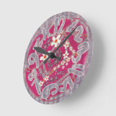 時間は？ ラウンド壁時計 (傾斜)