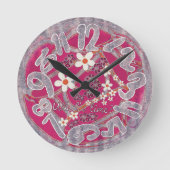 時間は？ ラウンド壁時計 (正面)