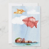 時間は|凧のテーマの第1誕生会を飛ばします 招待状 (裏面)