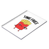 時間よ飛んで!面白いフライドポテトのダジャレ ノートブック (左側)