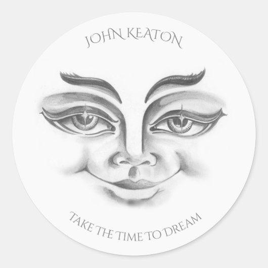 時間をかけてステッカーの夢を見る ラウンドシール (正面)