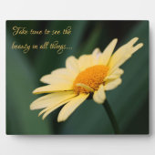 時間をかけてデイジー感動的引用文 フォトプラーク (正面)
