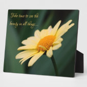 時間をかけてデイジー感動的引用文 フォトプラーク (側面)